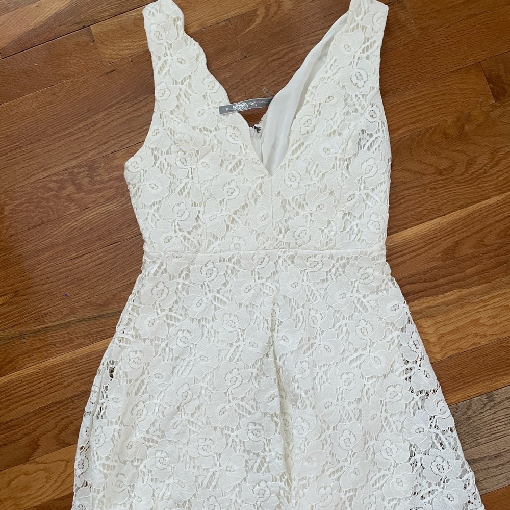 white floral dress